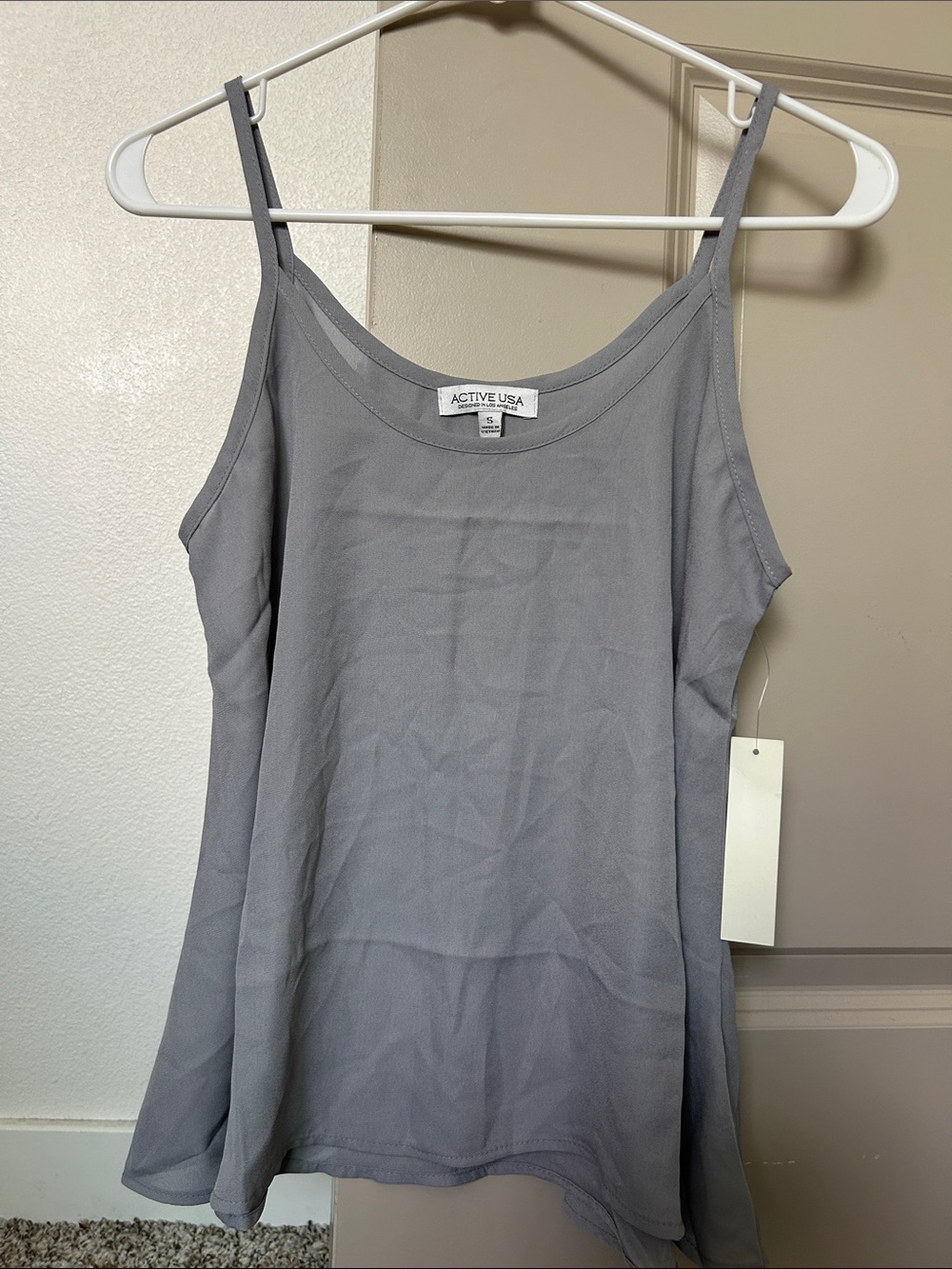 Active USA Gray Spaghetti Strap Camisole